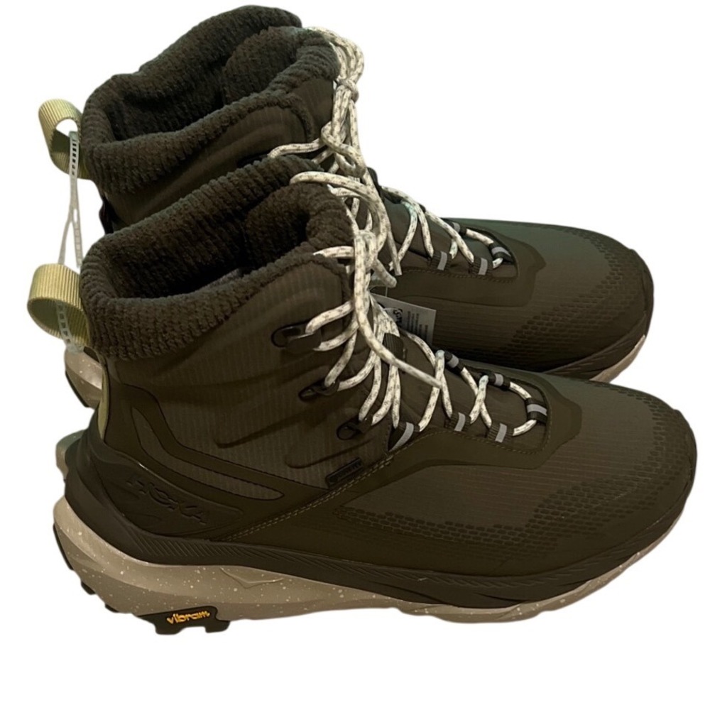 Hoka Kaha Frost Mens 10.5 Green Excellent Gore-Tex Primaloft Vibram - Picture 2 of 12